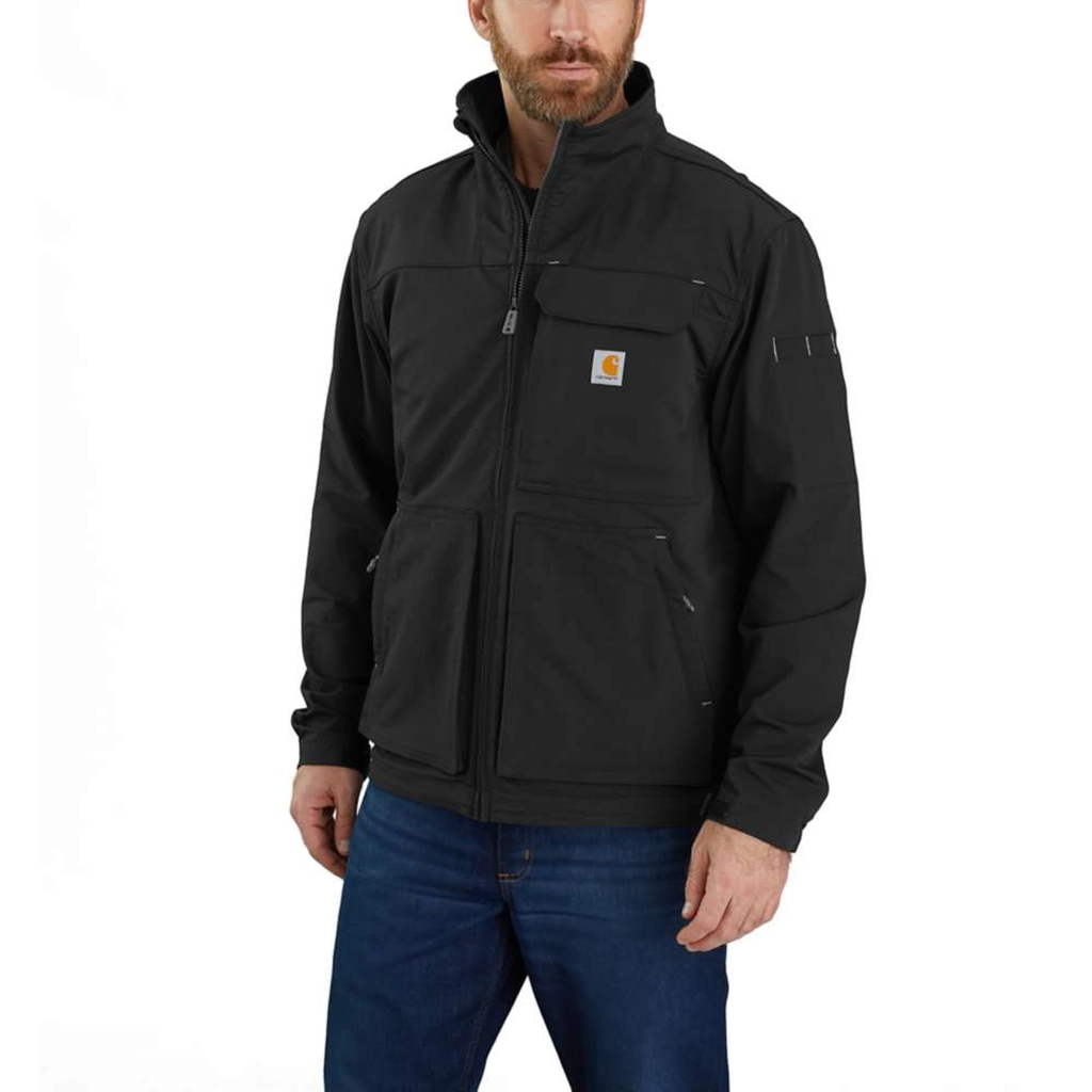 Carhartt WIP Mens Super Dux Mock Neck Water Repellent Jacket - Black Nylon - Size Small
